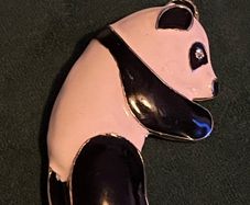 Large Vintage Panda Brooch