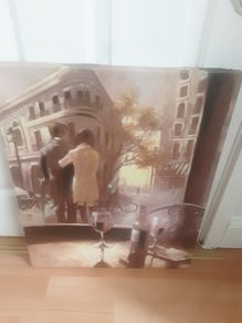 Canvas Picture .. Cafe de Vins by Brent Heighton .. Size 22" x 18"