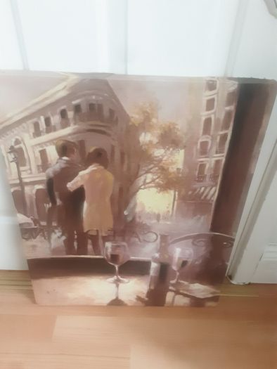Canvas Picture .. Cafe de Vins by Brent Heighton .. Size 22" x 18"