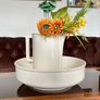 Large Sarreguemines France Ivory Washbasin and Jug Art Deco 1920s to 50s Image 7