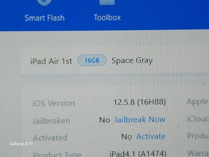 Apple Ipad Air 1st, 16GB, Space Grey, 89% Battery Life, Activation Lock, in excellent cosmetic condition
