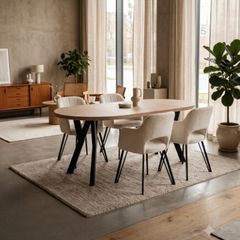 Modern Oak Extendable Dining Table 100cm to 180cm