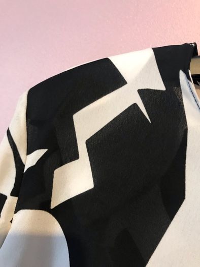 Primark ladies black white top - New