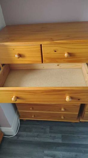 Chest of Drawers - Sol Pine Wood Dresser