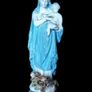 Large 32" Vintage Madonna & Child Chalkware Statue Image 2