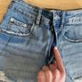 Hi -Rise Denim Shorts Image 5