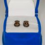 Small Sterling Silver Amber Stud Earrings Image 4