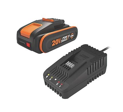 Worx WG325E 20V 1 x 2.0Ah Lithium PowerShare Brushless Cordless 12cm Pruning Chainsaw