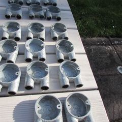2 Way 20mm U Conduit Galvanised Box x 17