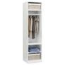 Wardrobe High Gloss White 50x50x200 cm Chipboard Image 4