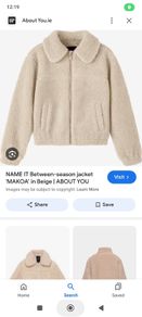 Name it unisex girls boys beige teddy fleece winter jumper jacket coat 11 year old New