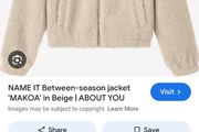 Name it unisex girls boys beige teddy fleece winter jumper jacket coat 11 year old New