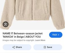 Name it unisex girls boys beige teddy fleece winter jumper jacket coat 11 year old New
