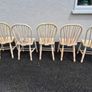 Antique Painted Pine Kitchen Chairs Image 5