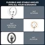 12 Overhead Ring Light with Tripod Stand, Tripod for Phone with Light Adjustable 72" Height Floor & 360 Lighting, Ringlight Tripod Stand Phone Mount for Photo iPhone Content Creation TikTok YouTube Image 7