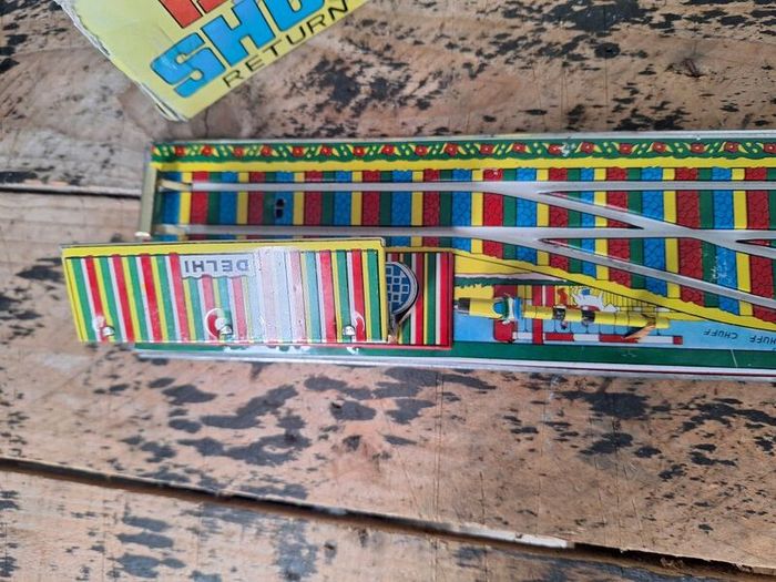 Vintage Local Shuttle Tin Toy Train Set