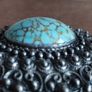 Vintage Large Pendant with Beijing Glass. Image 2