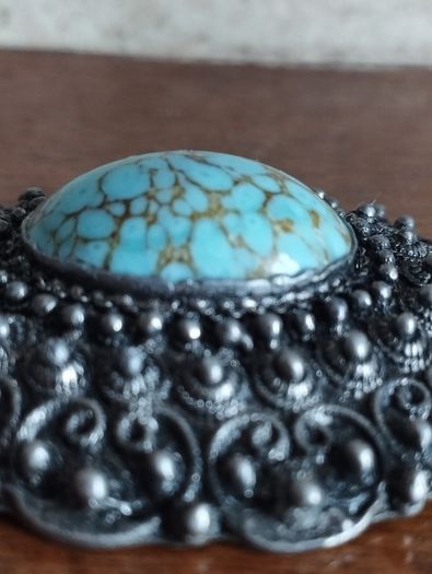 Vintage Large Pendant with Beijing Glass.