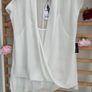 top Bnwt chiffon drape front top size X-Large Amber brand Image 4