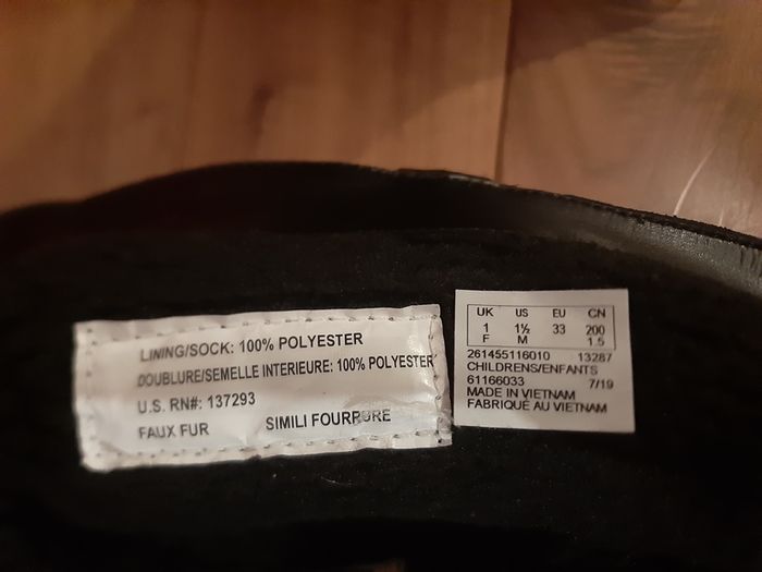 Clark's winter shoes size 1f