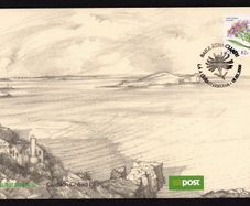2008 Ireland Sixth Definitive Series Wild Flowers of Ireland 82c Sea-Aster self-adhesive booklet An Post First Day Cover (FDC)