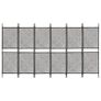 Fence Panel Poly Rattan 3.6x2 m Brown Image 3