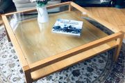 Glass Coffee Table with storage and Lamp Table