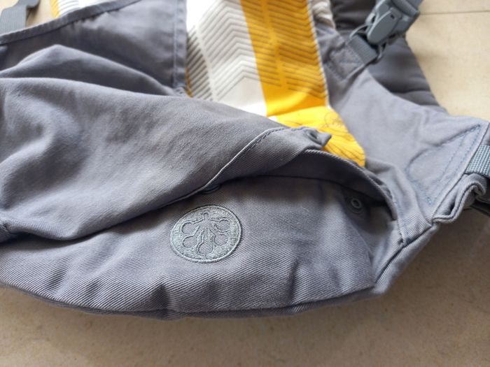 BECO Baby Carrier Sling Grey with White & Yellow