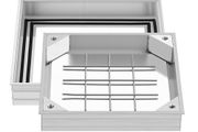 Manhole Cover with Frame, 300 x 300mm Invisible Recessed Septic Tank Access Covers, Aluminum Alloy Embedded Drain Channel Inspection Cover