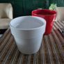 New A pair of 2 heavy Terracotta paint glazed plant pots Image 8