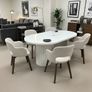 Extendable Dining Table 100 to 180cm with the metal base Image 9
