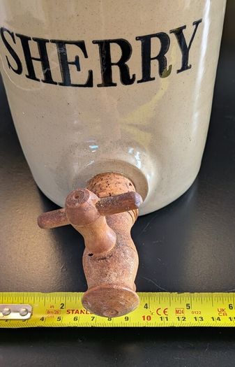 Pearsons Chesterfield Sherry Dispenser Stoneware Tap Stopper Vintage