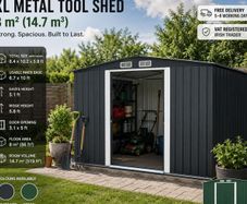 Metal Shed  10 x 8 ft  Charcoal