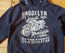 Age 5-6 Motorbike Logo Hoodie
