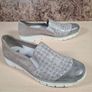 womens RIEKER casual shoes wedge heel trainers runners grey silver stars Size UK 7.5 EU 41 (AT1) Image 10