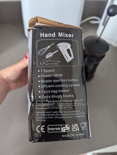 Showvigor Hand Mixer , 7 Speed, 180W ,Excellent Condition