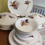 Vintage Bone China Dinner Set Pheasants Image 3