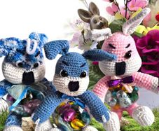 Handmade Crochet Easter Bunny Kids Gift Personalised Easter Bunny Toy