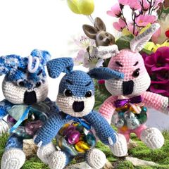 Handmade Crochet Easter Bunny Kids Gift Personalised Easter Bunny Toy