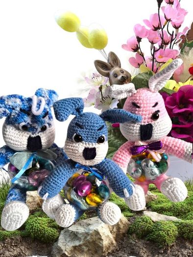 Handmade Crochet Easter Bunny Kids Gift Personalised Easter Bunny Toy