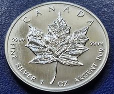 1993 Canada Maple Leaf  5 Dollar silver 99.99% 1 oz