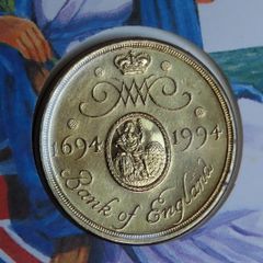 Bank of England commemorative 1694 Tercentenary 2 Pounds coin Bunc first day coin & stamp cover
