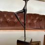 Vintage Bodrul Khalique Black Bronze Art Sculpture Ballet Dancer Ballerina Image 8