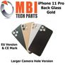 iPhone 11 Pro Back Glass Replacement Rear Battery Cover with Adhesive Gold Image 3