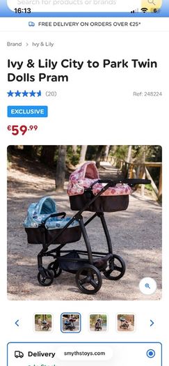 dolls double pram