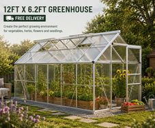 Greenhouse Aluminium 12ft x 6ft