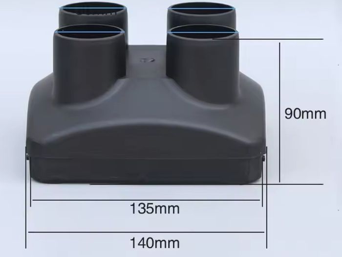 Auto Air Parking Heater 5kW 2kW Black 42mm 4 Outlet Exhaust Pipe