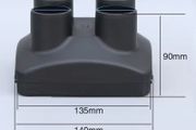 Auto Air Parking Heater 5kW 2kW Black 42mm 4 Outlet Exhaust Pipe
