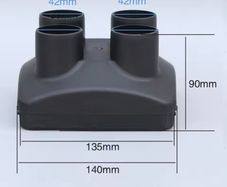 Auto Air Parking Heater 5kW 2kW Black 42mm 4 Outlet Exhaust Pipe