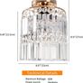 Light Fittings Ceilings - Gold Chandelier Crystal Light, Semi-Flush Ceiling Lights for Bedroom, Living Room, and Hallway Lighting Fit for E27 Base (FREE POSTAGE) Image 4